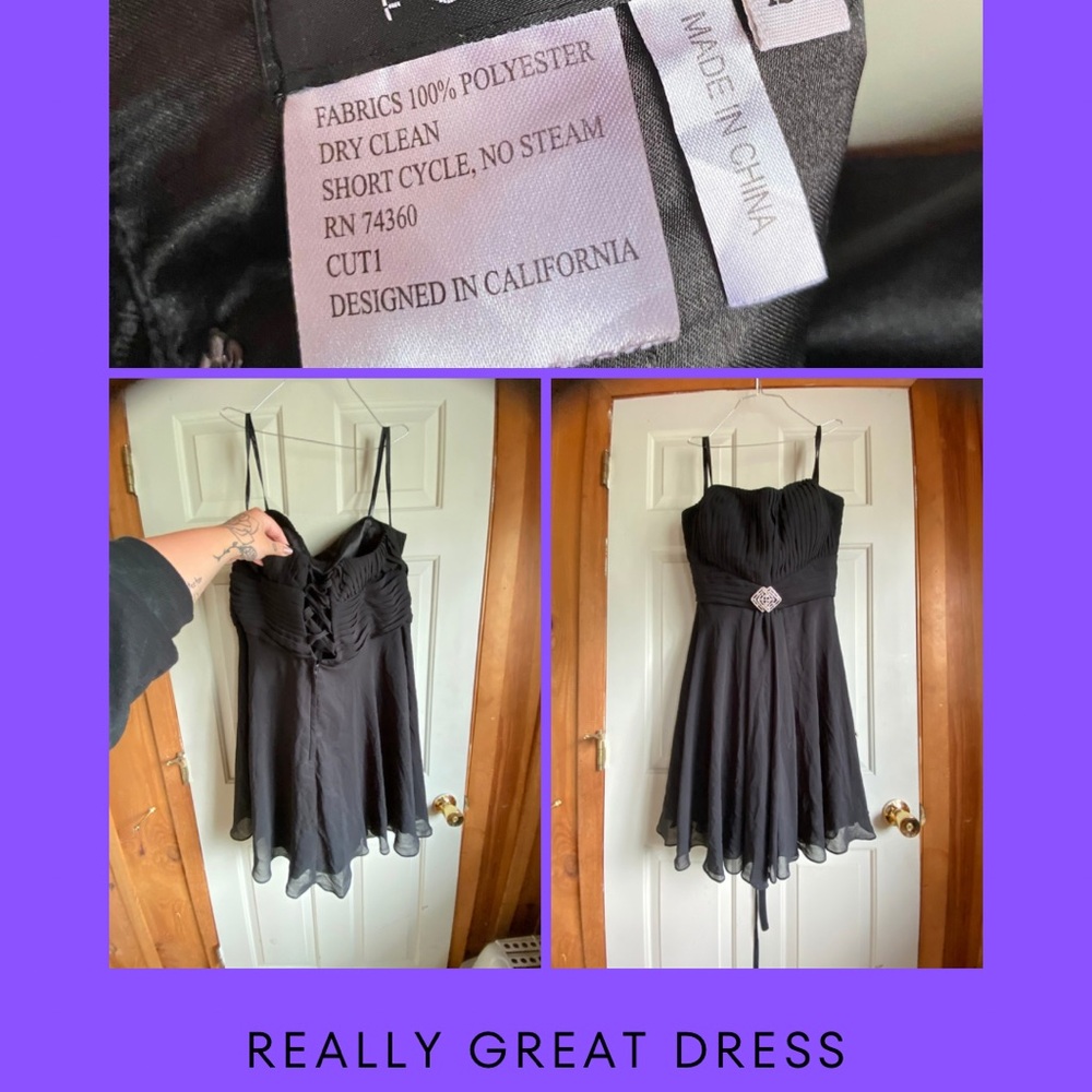 Elegant Black Strapless Dress
